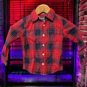 OshKosh B'gosh Plaid Button Up Long Sleeve Shirt, 3T
